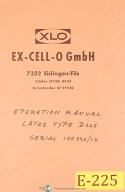 Ex-cell-o-Ex-cell-o GmbH, Lathe Type D225, Operations Manual-GMBH-01
